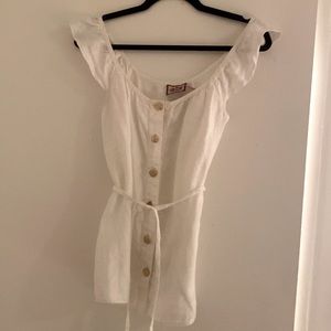Juicy couture small white linen top